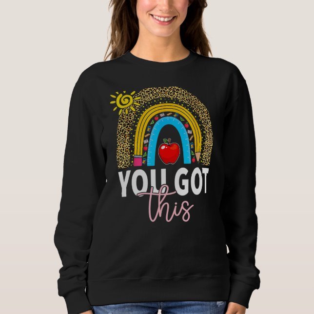Sie haben diesen motivierenden Testing Day Teacher Sweatshirt (Vorderseite)