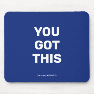 Sie haben dieses Blau Minimalistisch mit Ihrem Nam Mousepad