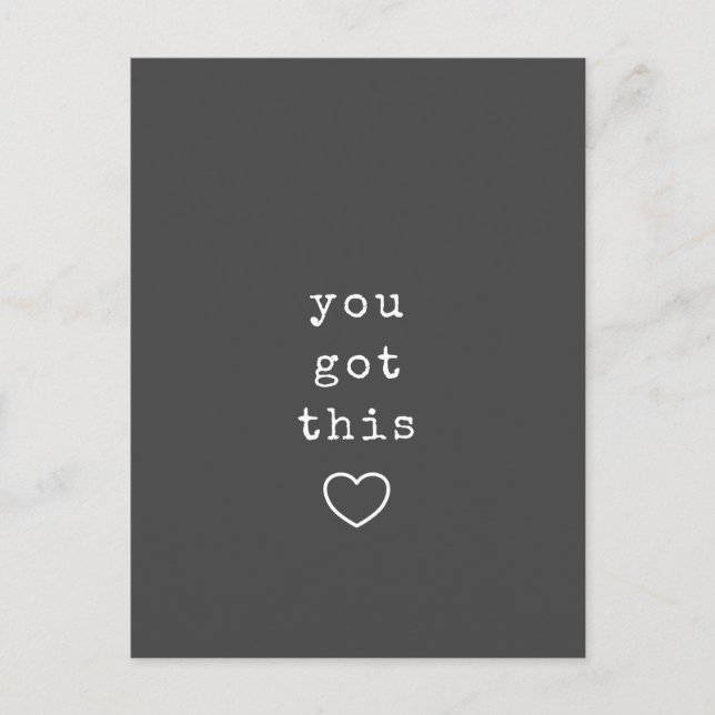 Sie haben dieses Minimalistische, benutzerdefinier Postkarte (Vorderseite)