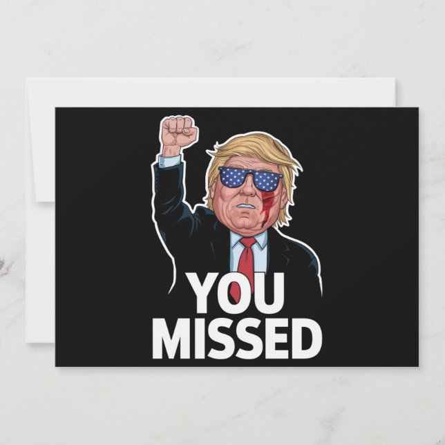 Sie haben Donald Trump vermisst Einladung (Vorderseite)