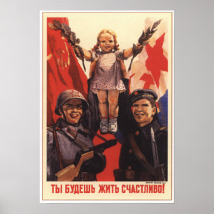 Sie haben ein glückliches Leben Poster
