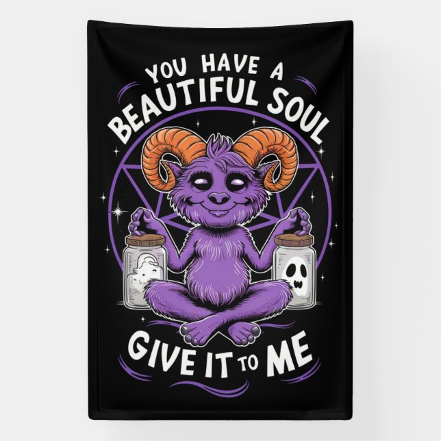 Sie haben ein schönes Soul Satanic Baphomet Banner (Vertikal)
