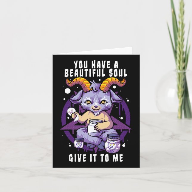 Sie haben ein schönes Soul Satanic Baphomet Hallow Karte (Vorderseite)