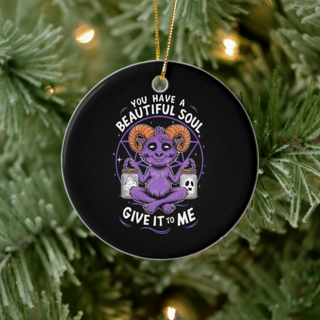 Sie haben ein schönes Soul Satanic Baphomet Keramik Ornament (Baum)