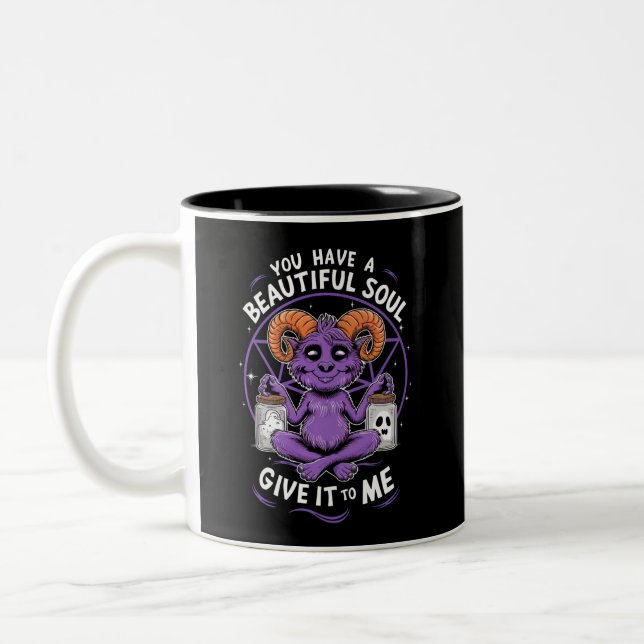Sie haben ein schönes Soul Satanic Baphomet Zweifarbige Tasse (Links)