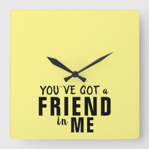 Sie haben eine Freundschaft got Quadratische Wanduhr