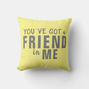 Sie haben eine Freundschaft got Typografie Gelbe F Kissen