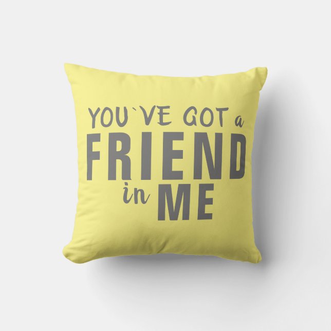 Sie haben eine Freundschaft got Typografie Gelbe F Kissen (Vorderseite)