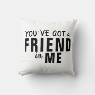 Sie haben eine Freundschaft in Me Typografy Friend Kissen