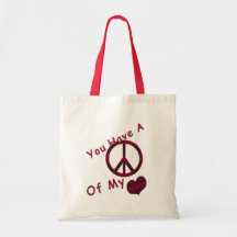 Sie haben einen Frieden meiner Herz-Tasche