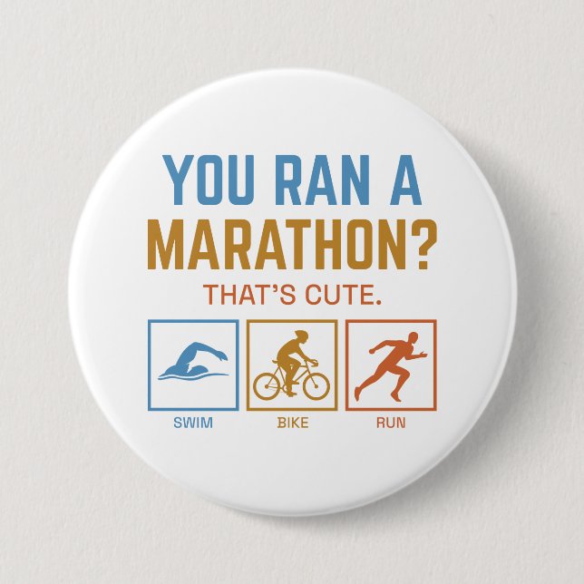 Sie haben einen Marathon durchgeführt Button (Vorderseite)
