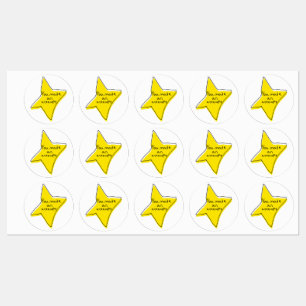 Sie haben einen Versuch unternommen - gelber Star Etiketten