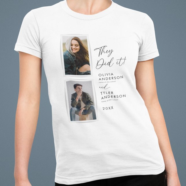 Sie haben es getan l Double Abschluss Foto T - Shi T-Shirt (Von Creator hochgeladen)