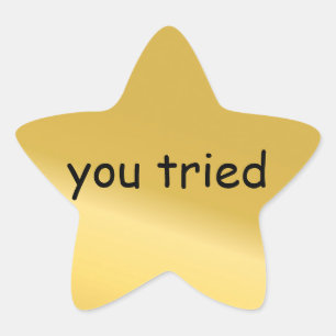 Sie haben es mit Sternaufklebern versucht Stern-Aufkleber