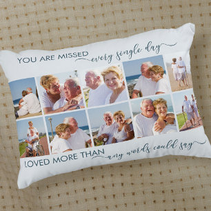 Sie haben kein 10-Bild Collage Blue-Memorial Dekokissen