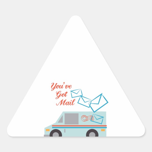 Sie haben Mail Got Dreieckiger Aufkleber (Vorderseite)
