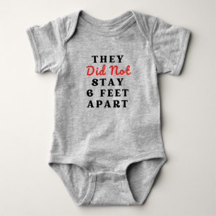 SIE HABEN NICHT 10 METER APART BABY BODYSUIT BLEIB BABY STRAMPLER