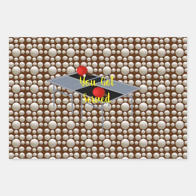 Sie haben Ping Pong Got, Geschenkgutscheine, Geschenkpapier Set (Vorderseite)