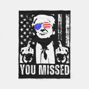 Sie haben Trump 2024 US American Flag Funny (Fron. Fleecedecke