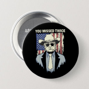 Sie haben zweimal Western Trump Cowboy Trump 2024  Button