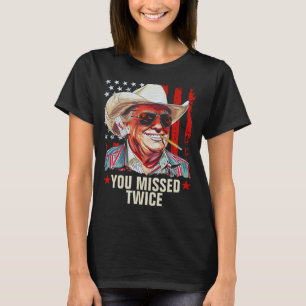 Sie haben zweimal Western Trump Cowboy vermisst T-Shirt