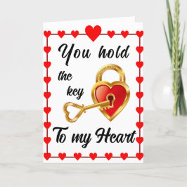 Sie halten den Schlüssel zu meinem Herzen Valentin Feiertagskarte