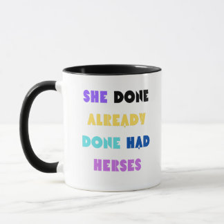 Sie hat bereits Hersen fertig gestellt Tasse