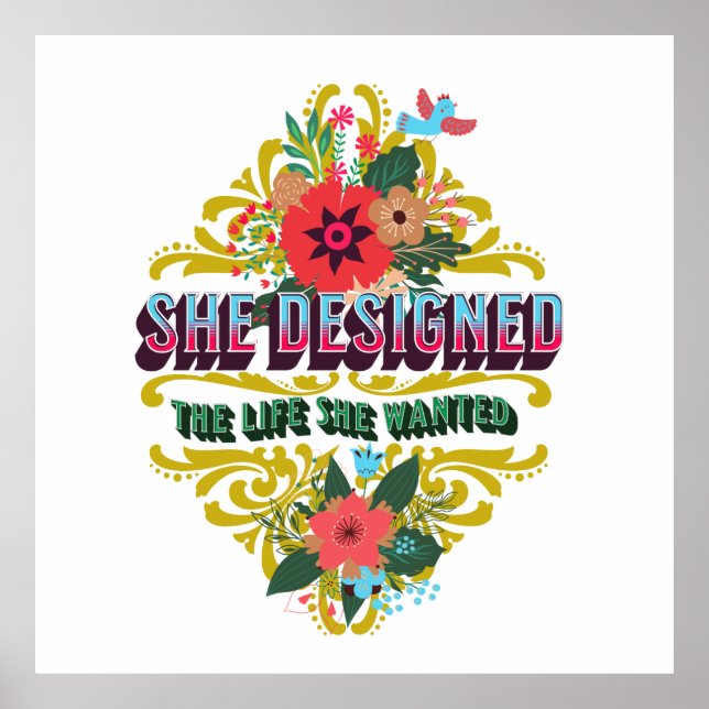 Sie hat das Leben entworfen, das sie Gewollt hat Poster (Vorne)