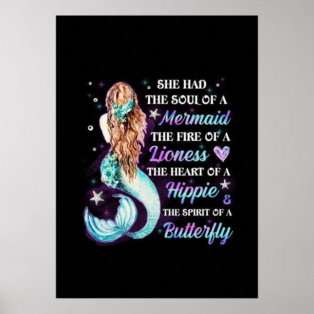 Sie hat das Soul einer Meerjungfrau Poster (Vorne)