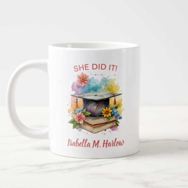 Sie hat den Graduierungsnamen gemacht Jumbo-Tasse (Links)