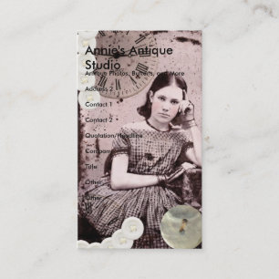 Sie hat die ganze Zeit Visitenkarte