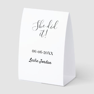 Sie hat es Abschlussklasse 20XX Name einfach Tischaufsteller