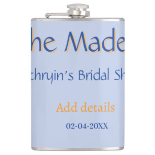 SIE HAT ES BRIDAL SHOWER BLAU ORANGE STYLISCHER TR FLACHMANN