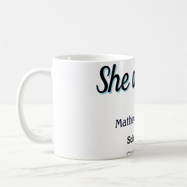 Sie hat es einfach schwarz klassisch moderne Absch Kaffeetasse (Links)