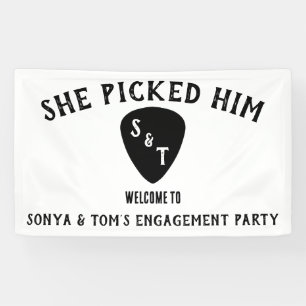 Sie hat ihn gewählt! Gitarren-Einladungsfeier Will Banner