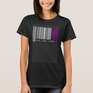 Sie hat ihre Fahne "Pronos Asexual Pride" Barcode  T-Shirt