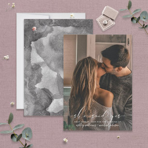SIE HAT JA gesagt Kalligrafie Foto Save the Date