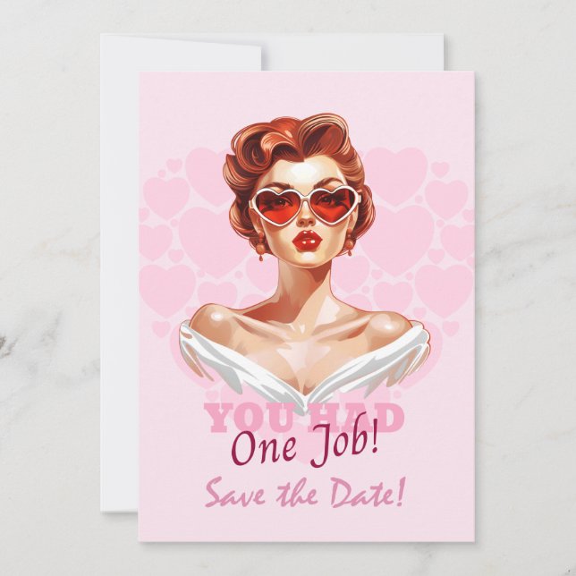 Sie hatten eine Arbeit Save The Date (Vorderseite)