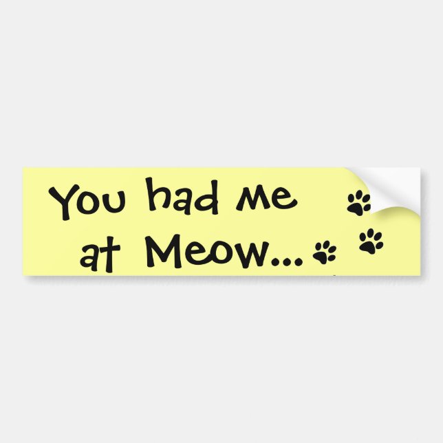 Sie hatten mich am Meow-… Katzen-Liebhaber Autoaufkleber (Vorne)