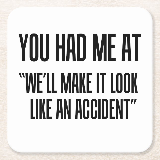 Sie hatten mich an rechteckiger pappuntersetzer (Vorderseite)