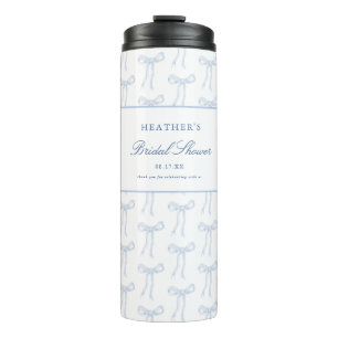 Sie heiratet - Blaue Hochzeitsdusche-Geschenke Thermosbecher