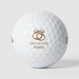 "Sie heiratet" Romantisches Verspieltes Hochzeits- Golfball