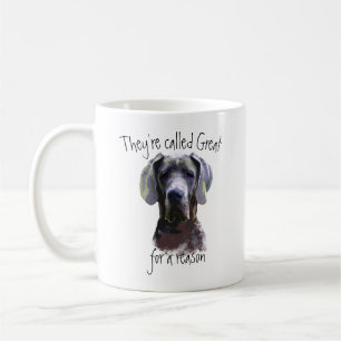 Sie heißen "Great Dane Dog Pet Fun Quote" Kaffeetasse
