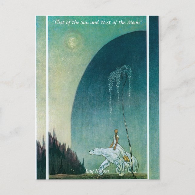Sie hielte an den Bären Kay Nielsen fest Postkarte (Vorderseite)