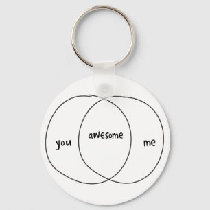 Sie ich fantastisches Venn Diagramm Schlüsselanhänger