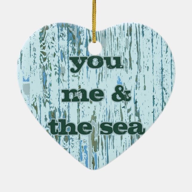 Sie ich u. das Meer Keramikornament (Hinten)
