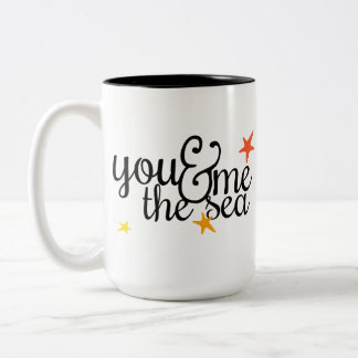 Sie, ich und die Seekaffee-Tasse Zweifarbige Tasse