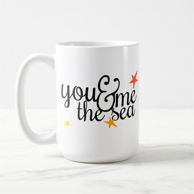 Sie, ich und die Seekaffee-Tasse Zweifarbige Tasse (Links)
