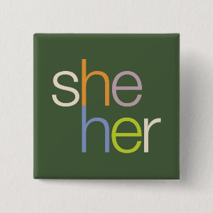 sie ihr Pronoun Button Button