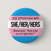 Sie/ihre Pronomen - Transgender-Flagge